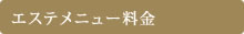 エステメニュー料金